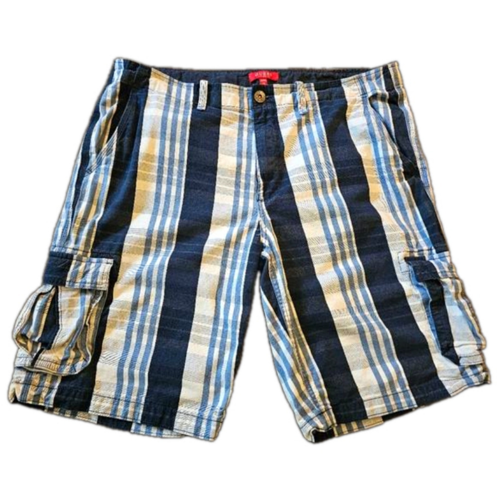 Guess Men's Plaid Cargo Shorts Size 40